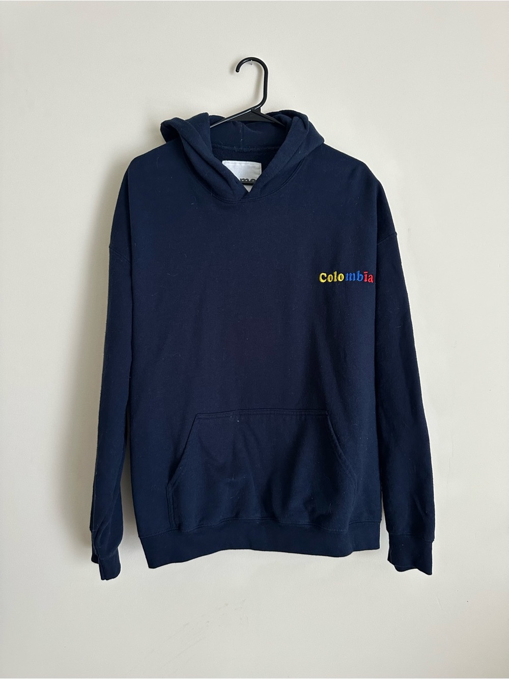 Colombia Embroidered Navy Hoodie XL Bogotá TOMO
